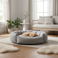 Gemütliches Hundebett im Scandi-Design in Grau